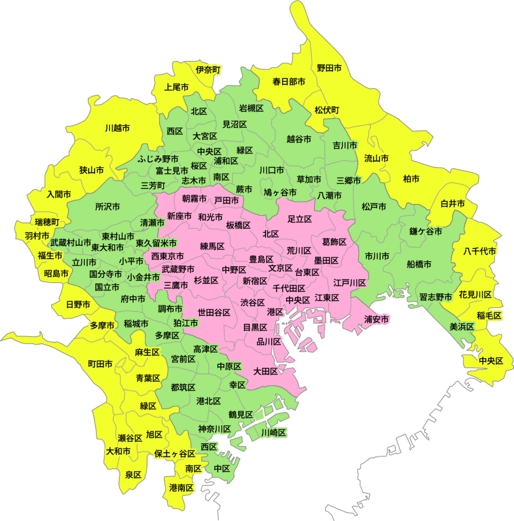 配達エリアマップ